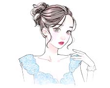ドレス試着体験のイラストアイコン