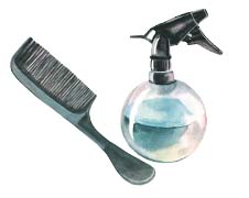 ヘアメイク体験のイラストアイコン